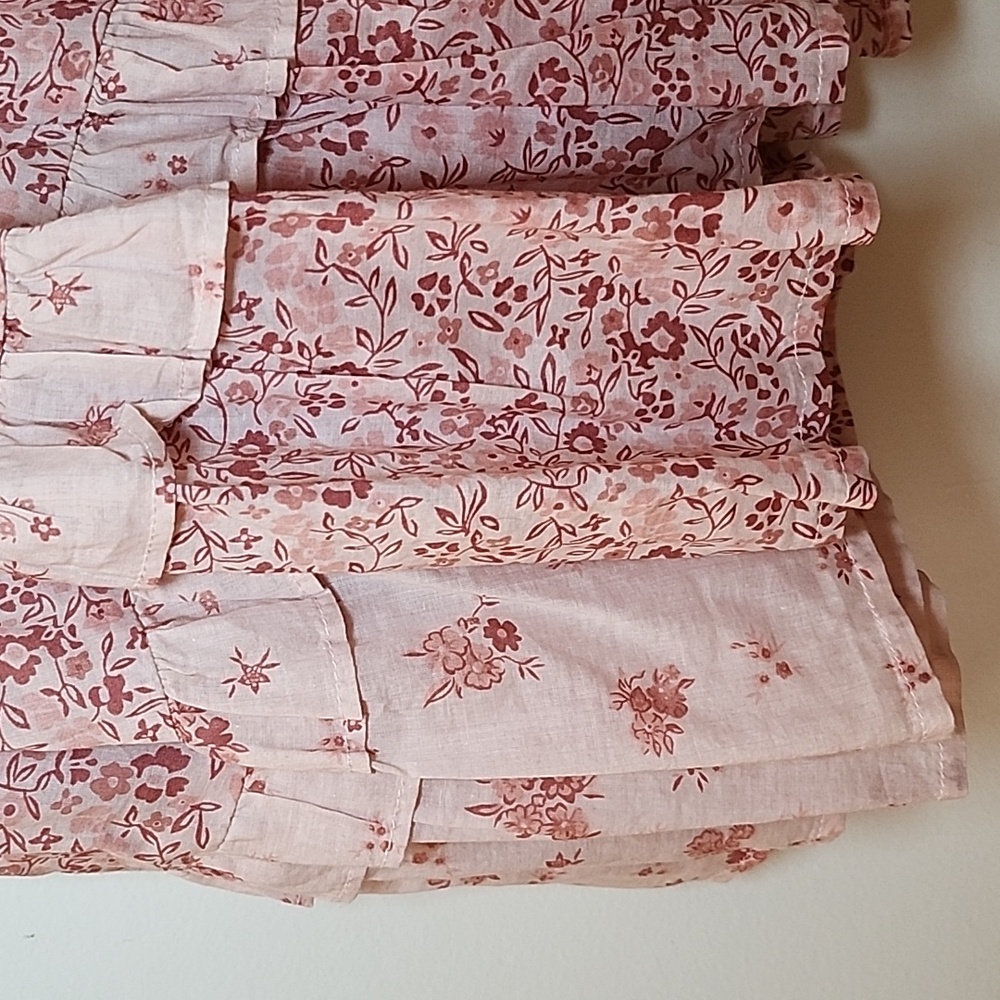 American EAGLE Y2K Baby Doll Ruffled  Floral Pink Dress Size Small - Picture 12 of 16